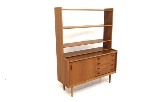 Secretaire scandinavo in teak e quercia, Svezia, 1960