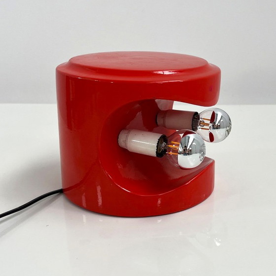 Red Stacking Ceramic Table Lamp From Perdomello 70 Italy, 1970s (photo 6 of 7)