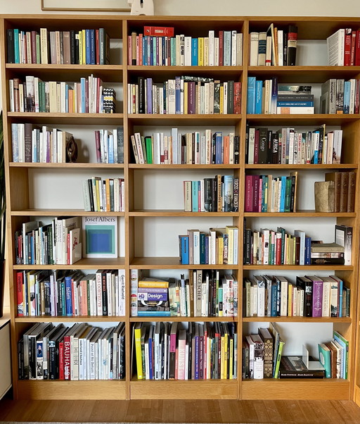 Bibliothèque en placage de chêne
