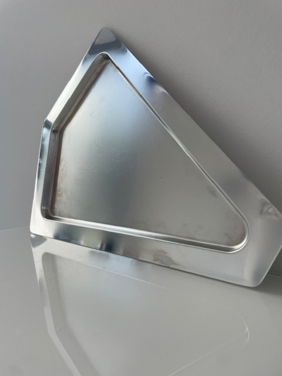 Image 1 of Ciotola dal design moderno in acciaio inox, forma asimmetrica