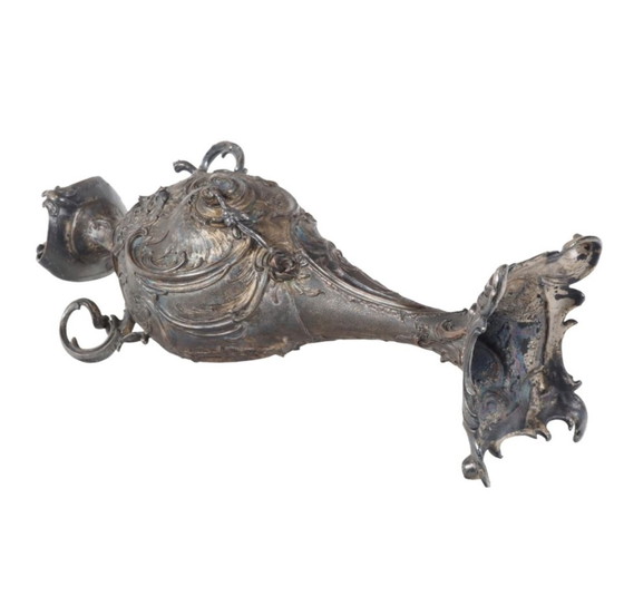 Image 1 of Decorative vase rococo 1880 putto metal