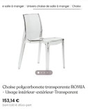 6 Chaises Romia "Polycarbonate moulé "en parfait état 