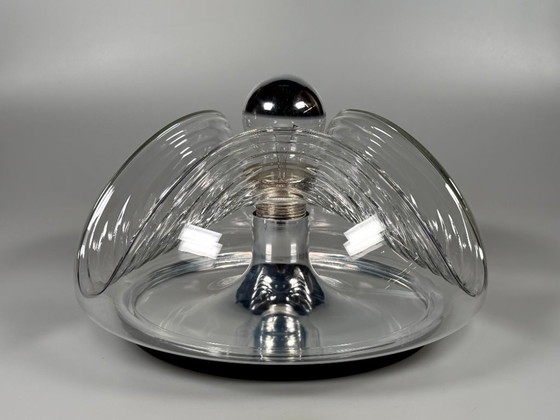 Image 1 of Lampada da parete o da soffitto "Wave" degli anni '60/'70 di Koch & Lowy per Peill & Putzler