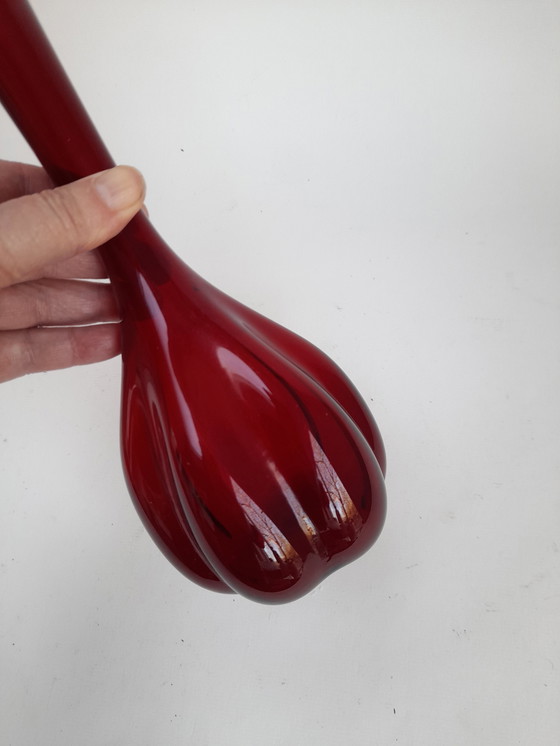 Image 1 of Arthur Percy red pumpkin vase for Elme Glasbrück 