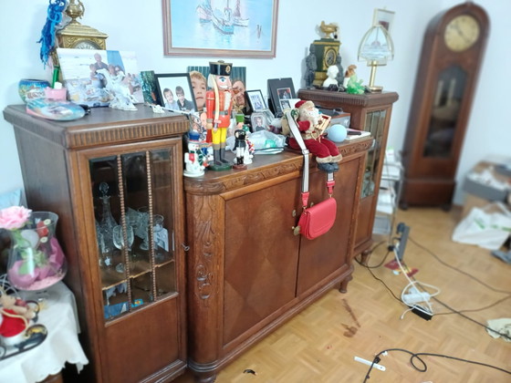 Image 1 of Dressoir/buffetkast met vitrines, historiserend/art nouveau