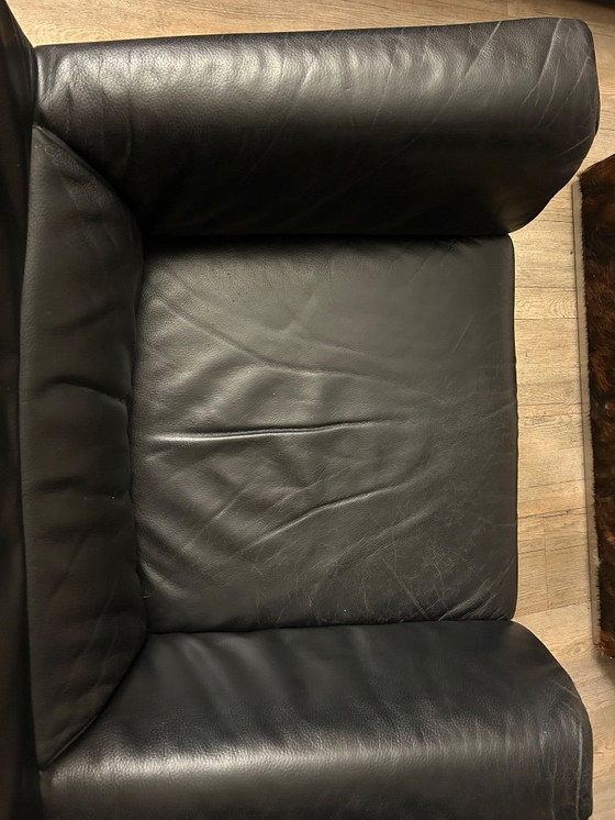 Image 1 of Poltrona Rolf Benz 322 - pelle nera