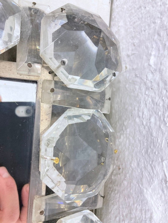 Image 1 of Square illuminated wall mirror by Bakalowits 60s design