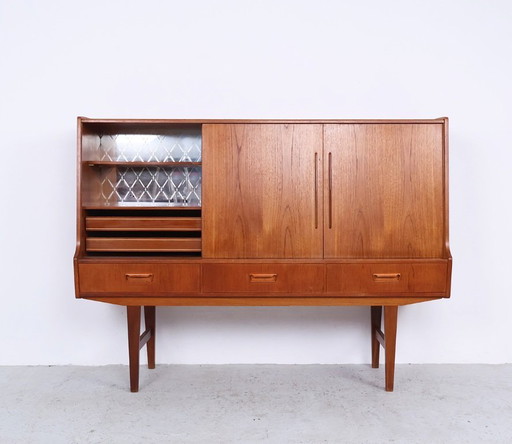 Vintage hoog teak dressoir, 1960s