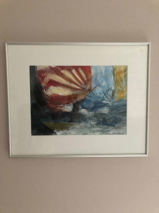Sailboat with spinnaker by Marco Käller