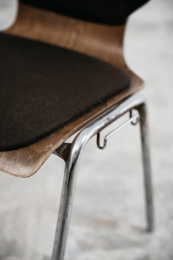 Image 1 of Ensemble de salle à manger style Carlo Ratti avec 12 chaises, design moderne des années 1970