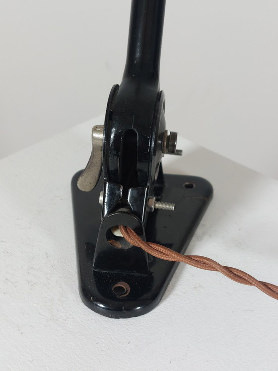 Image 1 of Schwarze Bauhaus SIS Werkstattlampe Gelenklampe 