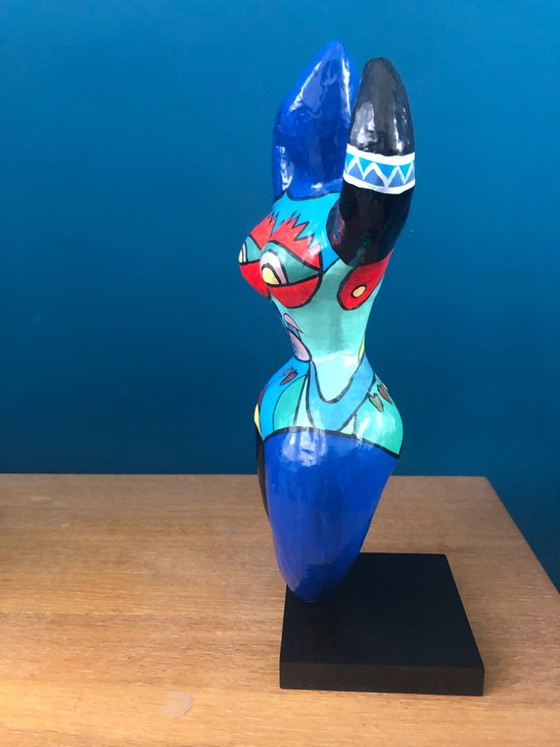 Statuetta ispirata a Nana Niki de Saint Phalle – Sculture, Carta, Legno (photo 5 of 5)