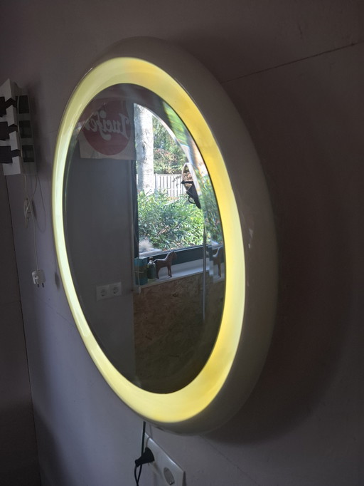 Vintage italiaanse spiegel met verlichting