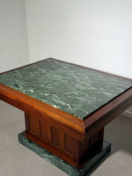 Art Deco Green Marble Dining Table (photo 3 of 6)