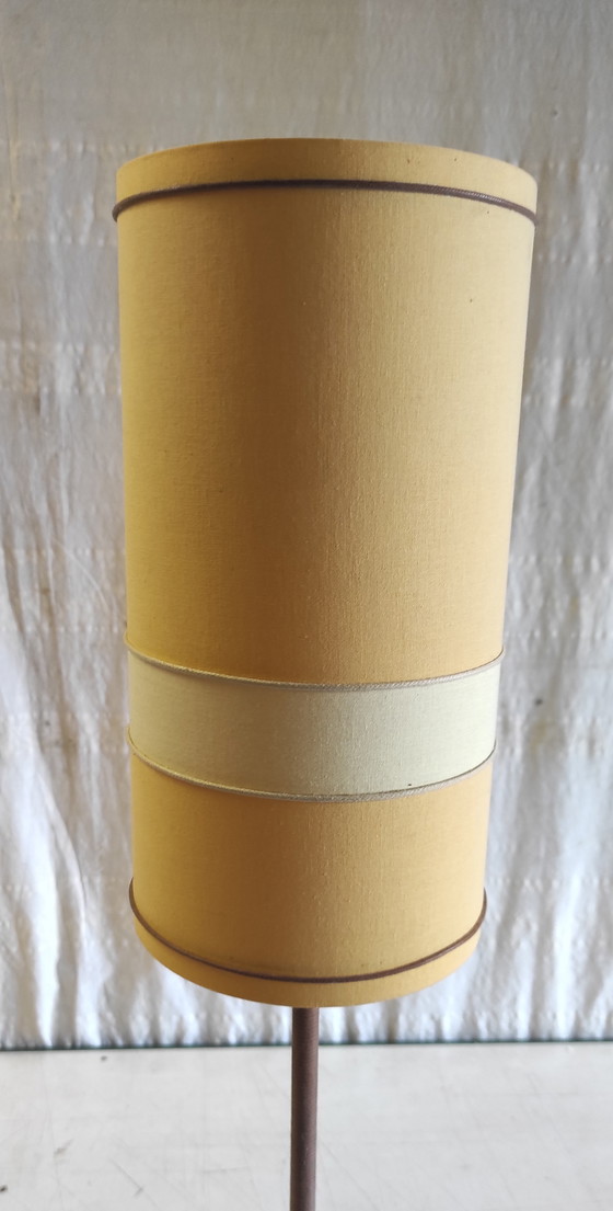 Image 1 of Scandinavian-style table lamp in wood and rope - mid-20th century