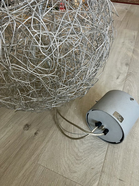 Image 1 of Round Pendant Lamp with Metal Wires, Catellani & Smith 'Fil der Ler'