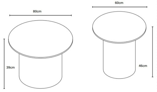 Tavolino BAIETA – Base in travertino e piano in ceramica effetto marmo bianco