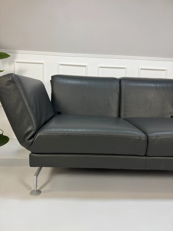 Image 1 of Brühl Moule Canapé Leder Grau Schlaffunktion Multifunktional