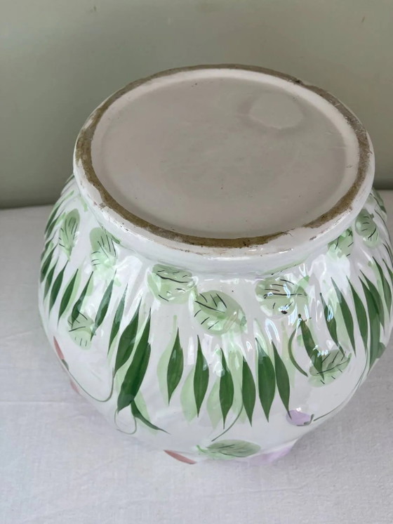 Importante vaso per piante in ceramica smaltata – Vasi per piante, Porcelain, Art Nouveau (photo 6 of 10)