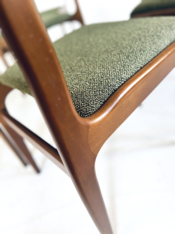 Image 1 of 10x gerestaureerde Deense eetkamerstoel ‘60