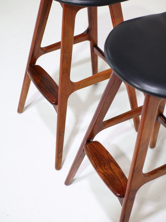 Image 1 of 2x Barhocker Erik Buch OD61 Palisanderholz Dänisch 1960er Jahre