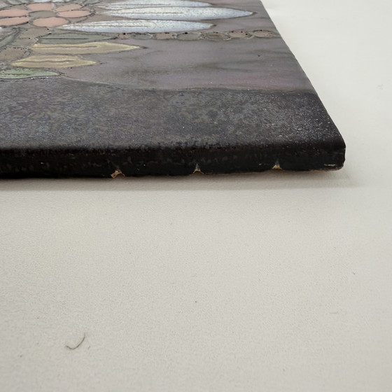 Image 1 of Ensemble de 2 plaques murales florales Ruscha Handarbeit, 1970