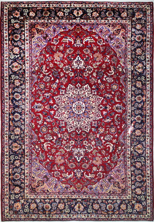 Original Hand-Knotted Persian Carpet Isfahan 426 X 296 Cm Very Top Condition Fine
