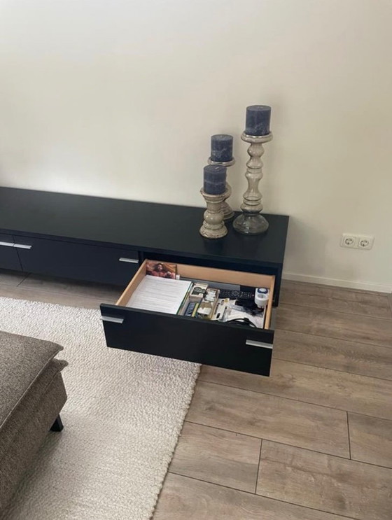 Image 1 of Pastoe Sideboard Black with Aluminum Handles and Legs