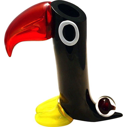 Vintage Murano glass toucan by Carlo Moretti, 1960s