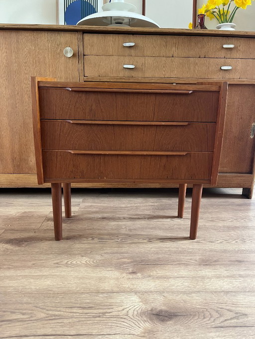 Vintage Danish teak drawer with beautiful handles