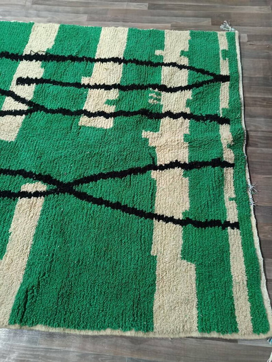 Boujaad vloerkleed, ecru met geometrische patronen, 250cm x 150cm – Vloerkleden en tapijten, Wool (photo 2 of 7)