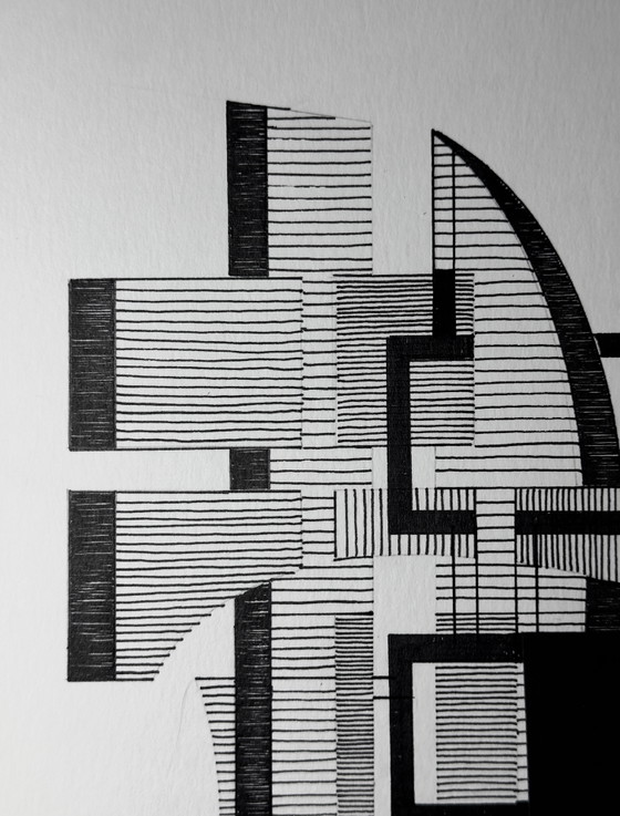 Eugène Eechaut (1928–2019) — Geometrisch abstracte compositie, 1981 – Schilderijen & Tekeningen, Paper (photo 3 of 12)