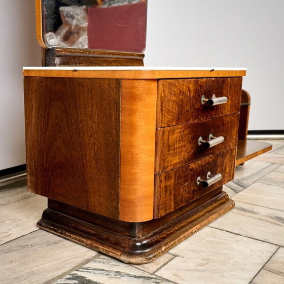 Image 1 of Vintage Art Déco Vanity, by Jindřich Halabala, 1940s Czechoslovakia