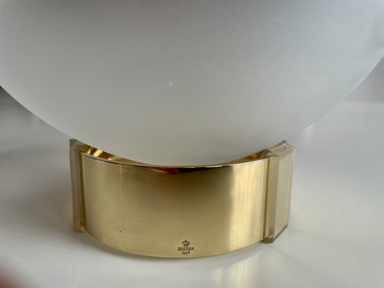 Image 1 of Handgemachte Schale aus mundgeblasenem Glas und Messing von Michael Kurpatov für Skultuna