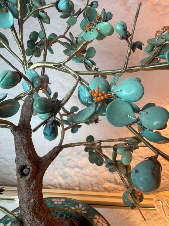 Image 1 of Bonsai turchese e cloisonné, periodo Repubblica Cinese