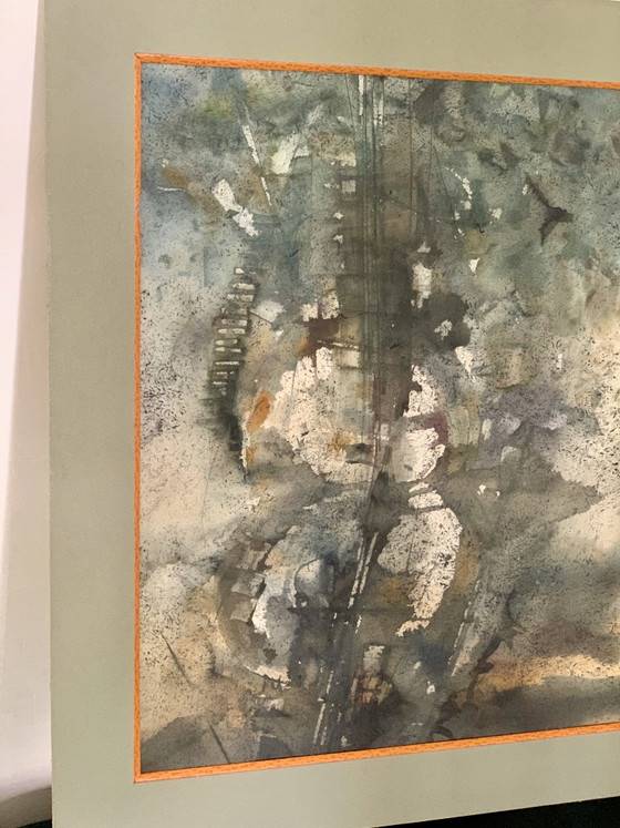 Guitare : Aquarelle Originale -Slava Saveliev (1944-2013) - Provenance Atelier 1993 – Photographies, Paper (photo 2 of 26)