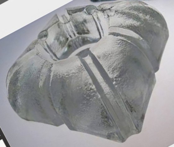 Image 1 of Sische chandelier, 8 lights, brass, crystal glass, Germany, 1960