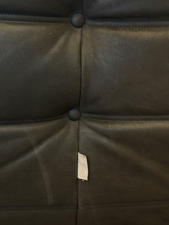 Image 1 of Togo 1 zit Ligne Roset in zwart aniline leder