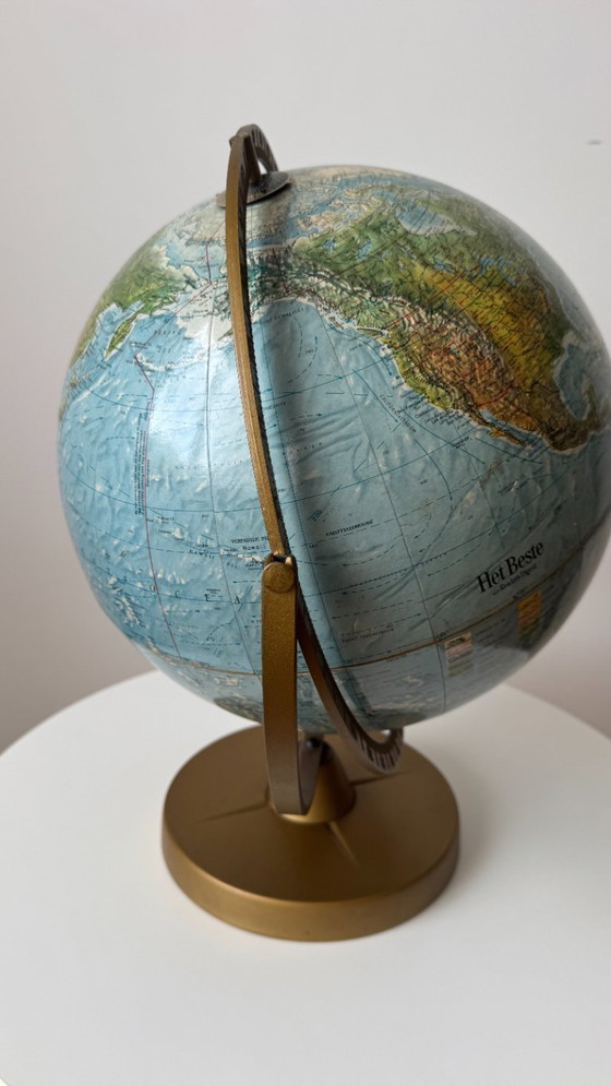 Image 1 of Vintage Scan Globe Denmark Relief Globe – The Best / Reader's Digest – Very Fine Condition