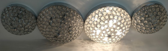 Image 1 of Retro transparent ceiling lamp with halogen lighting (large version).