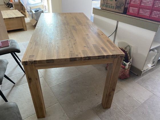 Image 1 of Table extensible en bois d'acacia massif (190/240x90x78) (démontable)