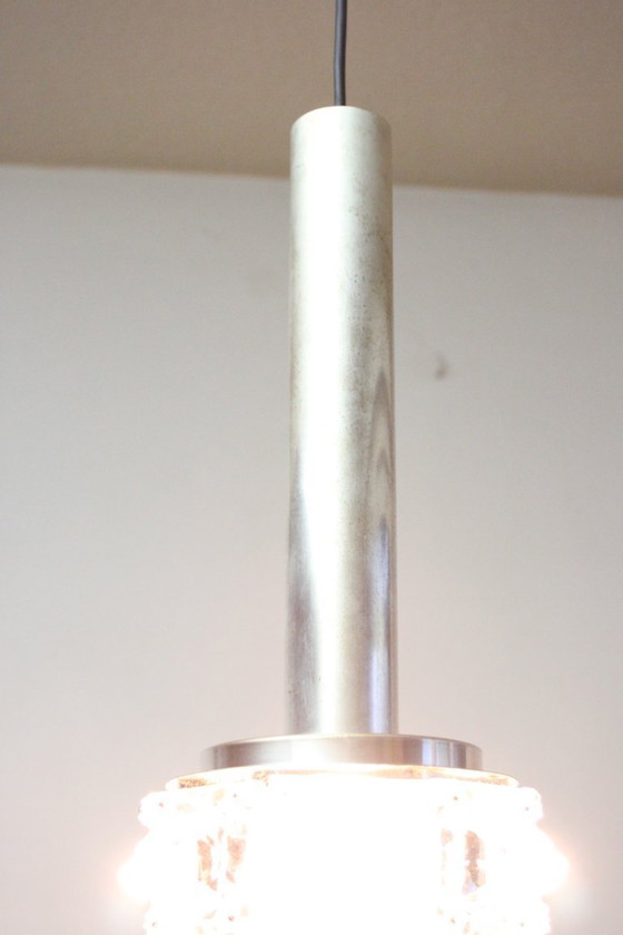 Image 1 of Lampada a sospensione vintage in vetro sfaccettato, anni '70