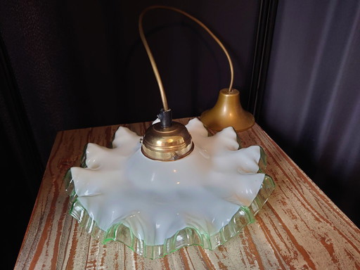 Art Deco French Piecrust pendant lamp