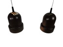 Philips - NWS series - hanglampen (2) -  cilinder hanglamp - bruin - 70's