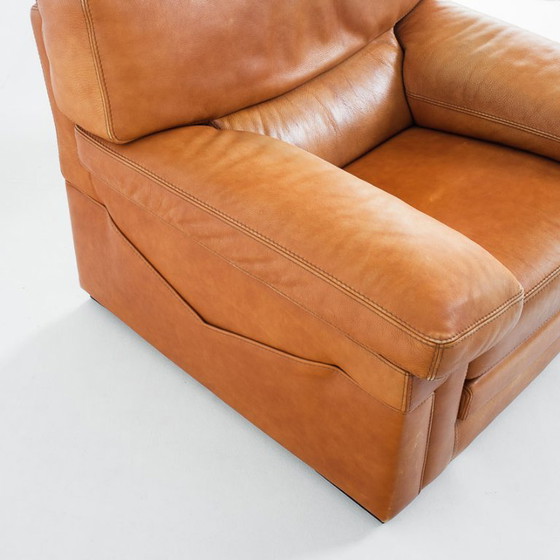 Poltrona in pelle cammello, realizzata da Roche Bobois. Vintage - Francia, anni '80. – Poltrone, Leather (photo 8 of 18)