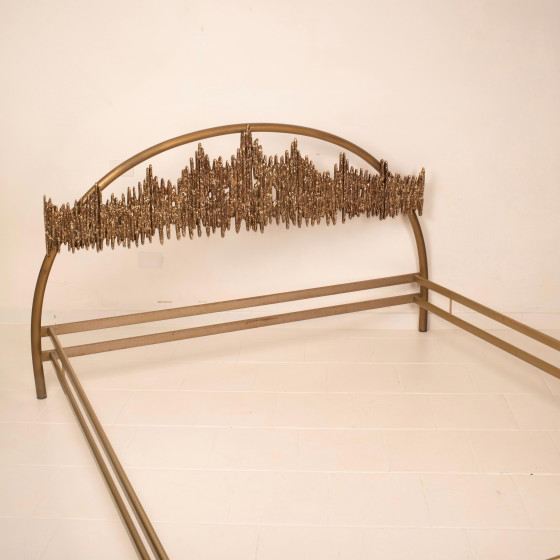 Luciano Frigerio Brutalista Aurora Letto Scultoreo King Size in Ottone – Materassi e reti, Bronze, Brass (photo 14 of 26)