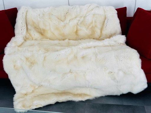 Real Fur Blanket Arctic Fox