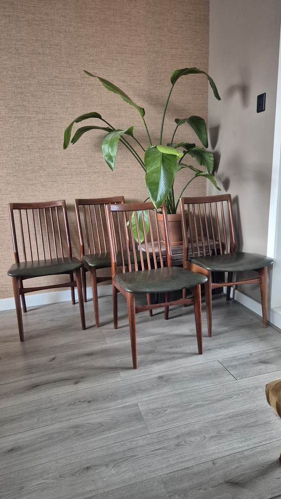 Image 1 of Vintage dining room chairs 1950s/60s - Zijlstra