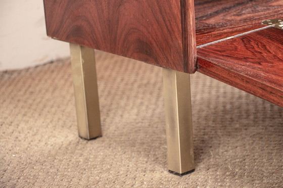 Image 1 of Regal- und Bareinheit, dänisch, aus Palisander und Messing, von Erik Brouer für Brouer’s Møbelfabrik 1960.