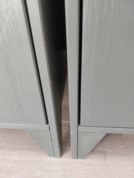 Image 1 of WOOOD nachtkastjes Kluis staalgrijs 2 stuks